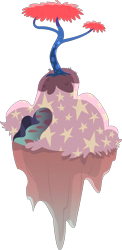 Size: 1245x2550 | Tagged: safe, artist:pageturner1988, episode:make new friends but keep discord, g4, my little pony: friendship is magic, .svg available, cave, chaos, floating island, no pony, resource, simple background, the discord zone, transparent background, tree, vector