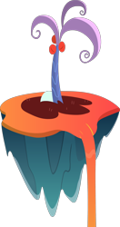 Size: 1628x3079 | Tagged: safe, artist:pageturner1988, episode:make new friends but keep discord, g4, my little pony: friendship is magic, .svg available, chaos, floating island, no pony, palm tree, resource, simple background, the discord zone, transparent background, tree, vector, waterfall