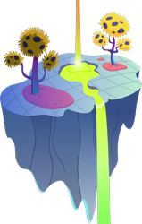 Size: 1024x1609 | Tagged: safe, artist:pageturner1988, episode:make new friends but keep discord, g4, my little pony: friendship is magic, .svg available, chaos, floating island, no pony, pond, resource, simple background, the discord zone, transparent background, tree, vector, waterfall
