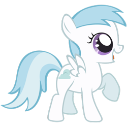 Size: 900x900 | Tagged: safe, artist:pageturner1988, character:cotton cloudy, species:pegasus, species:pony, episode:call of the cutie, g4, my little pony: friendship is magic, background pony, female, filly, foal, looking up, raised hoof, simple background, solo, transparent background, vector
