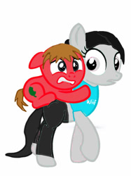 Size: 673x898 | Tagged: safe, artist:volcanicdash, base used, species:earth pony, species:pony, animal crossing, clothing, colt, crossover, female, male, mare, nintendo, ponified, super smash bros., villager, wii fit, wii fit trainer