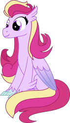 Size: 5364x9410 | Tagged: safe, artist:babyroxasman, oc, oc only, oc:love muffin, species:hippogriff, species:pony, absurd resolution, colored wings, female, gradient wings, hybrid, mare, ponygriff, show accurate, simple background, solo, transparent background, vector, waifu