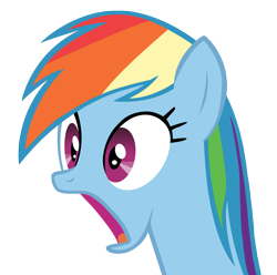 Size: 5000x4952 | Tagged: safe, artist:koshakevich, character:rainbow dash, species:pony, episode:maud pie, g4, my little pony: friendship is magic, absurd resolution, female, jaw drop, mare, shocked, shocked expression, simple background, solo, transparent background, vector