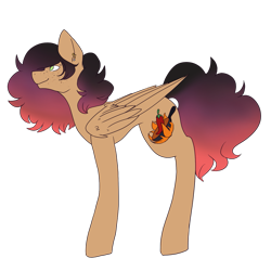 Size: 1369x1369 | Tagged: safe, artist:blacksky1113, oc, oc only, oc:pancita, species:pegasus, species:pony, ear piercing, earring, female, freckles, jewelry, mare, mexican, multicolored hair, piercing, simple background, solo, transparent background