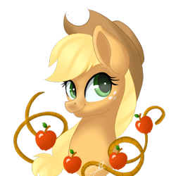 Size: 1181x1181 | Tagged: safe, artist:sweetkllrvane, character:applejack, species:pony, clothing, cowboy hat, female, hat, mare, simple background, smiling, solo, stetson, transparent background