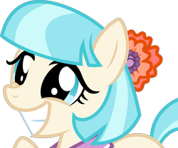 Size: 5466x4560 | Tagged: safe, artist:itv-canterlot, character:coco pommel, species:pony, episode:made in manehattan, g4, my little pony: friendship is magic, .svg available, cocobetes, cute, female, flower, flower in hair, happy, simple background, smiling, solo, transparent background, vector
