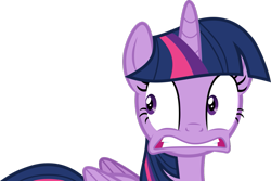 Size: 1093x731 | Tagged: safe, artist:itv-canterlot, character:twilight sparkle, character:twilight sparkle (alicorn), species:alicorn, species:pony, episode:the hooffields and mccolts, g4, my little pony: friendship is magic, female, mare, scared, simple background, solo, transparent background, vector, wide eyes