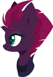 Size: 4000x5767 | Tagged: safe, artist:belka-sempai, character:fizzlepop berrytwist, character:tempest shadow, species:pony, species:unicorn, broken horn, bust, colored pupils, cute, female, horn, portrait, profile, simple background, solo, tempestbetes, transparent background