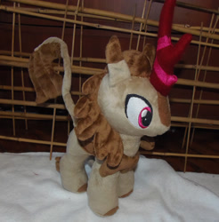 Size: 1528x1550 | Tagged: safe, artist:crazyditty, character:fern flare, species:kirin, background kirin, female, plushie, solo