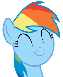 Size: 7375x9000 | Tagged: safe, artist:korsoo, character:rainbow dash, species:pegasus, species:pony, .svg available, absurd resolution, bust, cute, dashabetes, eyes closed, female, happy, mare, simple background, smiling, solo, transparent background, vector