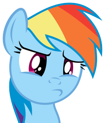 Size: 7692x9000 | Tagged: safe, artist:korsoo, character:rainbow dash, species:pegasus, species:pony, episode:trade ya, g4, my little pony: friendship is magic, .svg available, absurd resolution, bust, cute, dashabetes, female, mare, pouting, simple background, solo, transparent background, vector