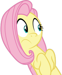 Size: 4991x6001 | Tagged: safe, artist:korsoo, character:fluttershy, species:pony, episode:buckball season, g4, my little pony: friendship is magic, .svg available, absurd resolution, cute, female, frown, looking at something, mare, reaction image, shyabetes, simple background, solo, transparent background, vector, wide eyes