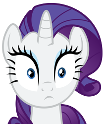 Size: 7490x9000 | Tagged: safe, artist:korsoo, character:rarity, species:pony, species:unicorn, .svg available, absurd resolution, bust, female, looking at you, mare, reaction image, simple background, solo, stare, transparent background, vector, wide eyes