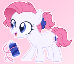 Size: 2512x2183 | Tagged: safe, artist:connorbal, oc, oc:silly string, parent:pinkie pie, parent:rarity, parents:raripie, species:earth pony, species:pony, female, filly, magical lesbian spawn, offspring, solo