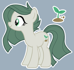 Size: 953x903 | Tagged: safe, artist:connorbal, oc, oc:sprout, parent:maud pie, parent:mudbriar, parents:maudbriar, species:earth pony, species:pony, female, mare, offspring, solo