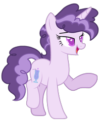 Size: 1260x1503 | Tagged: safe, artist:musical-medic, base used, oc, oc:grape soda, parent:party favor, parent:sugar belle, parents:partybelle, species:pony, species:unicorn, female, mare, offspring, simple background, solo, transparent background