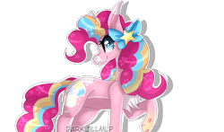 Size: 1700x1000 | Tagged: safe, artist:darkjillmlp123, character:pinkie pie, species:pony, female, rainbow power, simple background, solo, transparent background