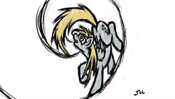 Size: 1366x768 | Tagged: safe, artist:thelonelampman, character:derpy hooves, species:pegasus, species:pony, female, mare