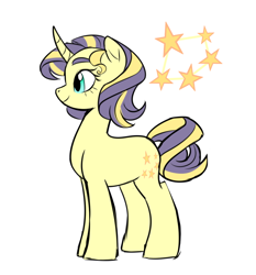 Size: 918x984 | Tagged: safe, artist:frowoppy, oc, oc:baweta, parent:comet tail, parent:sunset shimmer, species:pony, species:unicorn, female, mare, offspring, simple background, solo, white background
