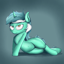 Size: 5000x5000 | Tagged: safe, artist:rainyvisualz, character:lyra heartstrings, species:pony, species:unicorn, belly, belly button, female, looking at you, lying down, solo