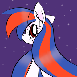 Size: 1000x1000 | Tagged: safe, artist:souldew, oc, oc only, oc:ocean bird, species:pony, freckles, solo
