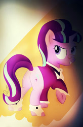 Size: 617x942 | Tagged: safe, artist:samyvillaly, character:snowfall frost, character:starlight glimmer, species:pony, episode:a hearth's warming tail, g4, my little pony: friendship is magic, clothing, season 6, smiley face