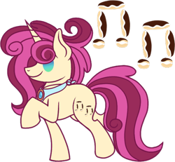 Size: 552x510 | Tagged: safe, artist:musical-medic, oc, oc:creme puff cake, species:pony, species:unicorn, female, mare, simple background, solo, transparent background