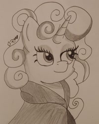 Size: 2000x2500 | Tagged: safe, artist:iffoundreturntorarity, character:rarity, species:pony, newbie artist training grounds, episode:it isn't the mane thing about you, g4, my little pony: friendship is magic, atg 2019, cloud, cloud mane, pencil drawing, traditional art