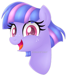 Size: 984x1118 | Tagged: safe, artist:kimmyartmlp, character:wind sprint, species:pony, episode:common ground, g4, my little pony: friendship is magic, bust, cute, female, heart eyes, portrait, signature, simple background, smiling, solo, sprintabetes, transparent background, wingding eyes