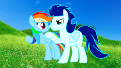 Size: 1280x718 | Tagged: safe, artist:mlplary6, character:rainbow dash, character:soarin', species:pegasus, species:pony, ship:soarindash, female, male, shipping, straight