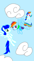 Size: 720x1280 | Tagged: safe, artist:mlplary6, character:rainbow dash, character:soarin', parent:rainbow dash, parent:soarin', parents:soarindash, species:pegasus, species:pony, ship:soarindash, family, female, male, offspring, shipping, straight