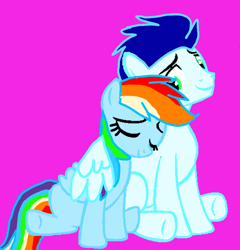 Size: 720x749 | Tagged: safe, artist:mlplary6, character:rainbow dash, character:soarin', species:pegasus, species:pony, ship:soarindash, female, male, shipping, straight