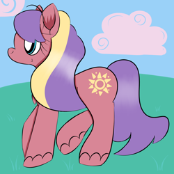 Size: 1000x1000 | Tagged: safe, artist:souldew, character:sundance, species:pony, g2, g2 to g4, generation leap, unshorn fetlocks