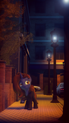 Size: 1080x1920 | Tagged: safe, artist:clar3, oc, oc only, species:pony, 3d, female, solo, source filmmaker, street