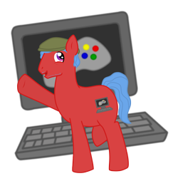Size: 3036x3000 | Tagged: safe, artist:vcm1824, oc, oc only, species:earth pony, species:pony, clothing, hat, male, ponified, solo