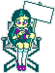 Size: 456x600 | Tagged: safe, artist:theratedrshimmer, character:juniper montage, my little pony:equestria girls, chair, female, pixel art