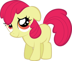 Size: 5443x4596 | Tagged: safe, artist:iamadinosaurrarrr, edit, editor:slayerbvc, character:apple bloom, species:earth pony, species:pony, absurd resolution, accessory-less edit, female, filly, missing accessory, simple background, solo, transparent background, vector, vector edit