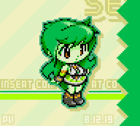 Size: 480x430 | Tagged: safe, artist:theratedrshimmer, character:wallflower blush, my little pony:equestria girls, animated, blinking, chibi, cute, female, flowerbetes, gif, limited palette, perfect loop, pixel art, retro, sega, solo