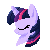 Size: 50x50 | Tagged: safe, artist:piichu-pi, character:twilight sparkle, species:pony, species:unicorn, animated, avatar, female, gif, icon, mare, pixel art, simple background, solo, transparent background