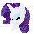 Size: 50x50 | Tagged: safe, artist:piichu-pi, character:rarity, species:pony, species:unicorn, animated, avatar, female, gif, icon, mare, pixel art, simple background, solo, transparent background