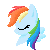 Size: 50x50 | Tagged: safe, artist:piichu-pi, character:rainbow dash, species:pegasus, species:pony, animated, avatar, female, gif, icon, mare, pixel art, simple background, solo, transparent background