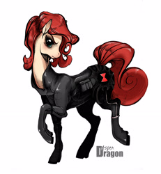 Size: 2400x2592 | Tagged: safe, artist:aspendragon, species:pony, avengers, black widow (marvel), ponified
