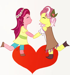 Size: 538x575 | Tagged: safe, artist:samyvillaly, character:gloriosa daisy, character:vignette valencia, my little pony:equestria girls, crack shipping, female, gloriette, heart, lesbian, shipping, vignette valencia