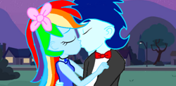 Size: 1280x627 | Tagged: safe, artist:mlplary6, character:rainbow dash, character:soarin', ship:soarindash, my little pony:equestria girls, equestria girls-ified, female, male, shipping, straight