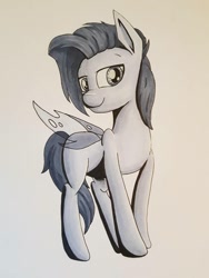 Size: 774x1032 | Tagged: safe, artist:sigilponies, oc, oc only, oc:faulty, species:pony, inktober, changeling wings, inktober 2019, solo, traditional art, wings