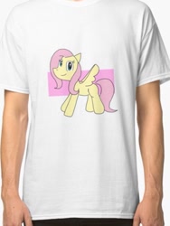 Size: 841x1121 | Tagged: safe, artist:volcanicdash, character:fluttershy, species:pony, cute, design, female, redbubble, shirt design, solo