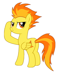 Size: 600x760 | Tagged: safe, artist:kiowa213, character:spitfire, species:pegasus, species:pony, butt, female, mare, plot, salute, simple background, solo, transparent background, vector