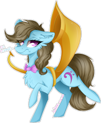 Size: 1188x1446 | Tagged: safe, artist:woonborg, character:beauty brass, species:earth pony, species:pony, bow tie, cheek fluff, chest fluff, colored pupils, ear fluff, eye clipping through hair, eyebrows, eyebrows visible through hair, female, leg fluff, mare, musical instrument, simple background, solo, transparent background