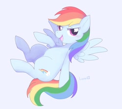 Size: 2048x1830 | Tagged: safe, artist:ginmaruxx, character:rainbow dash, species:pegasus, species:pony, blue background, blushing, cute, dashabetes, female, mare, open mouth, simple background, solo