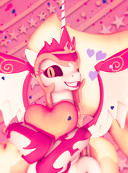 Size: 800x1080 | Tagged: safe, artist:feuerrader-nmm, character:daybreaker, character:princess celestia, species:pony, 3d, female, heart, solo